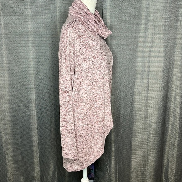 WONDERLAND BY ORANGE PURPLE MARBLE LONG SLEEVE ASYMMETRICAL SWEATER Medium NEW - Picture 6 of 10